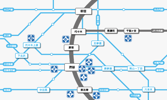 渋谷区エリアマップ